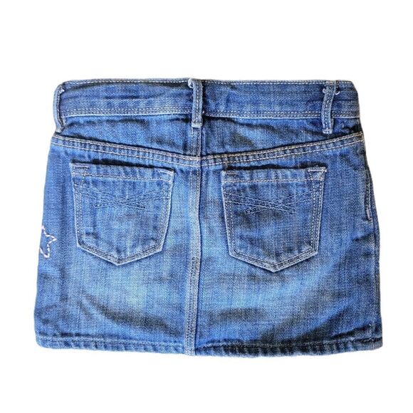 BABY Gap 3T Denim Jean Mini Skirt with Pink Star Embroidery - Picture 2 of 4